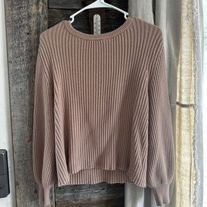 Women’s Oversized Crewneck Sweater | Lantern Sleeve